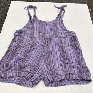 Lakhays Purple Striped Romper